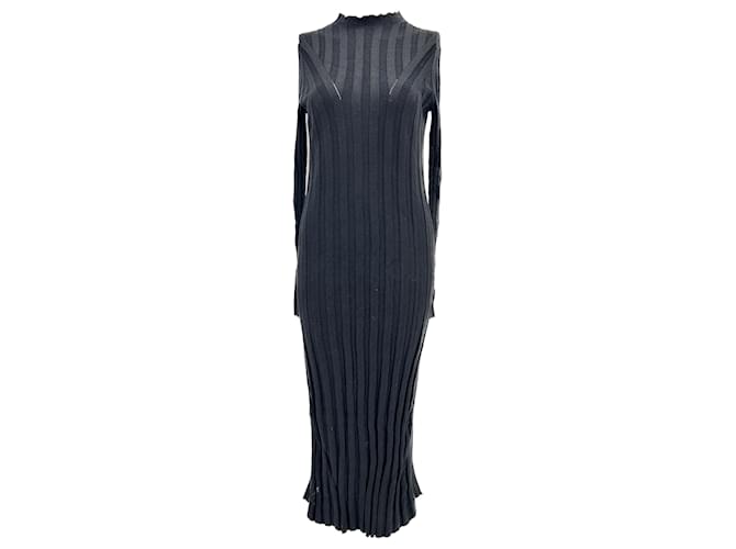 Autre Marque LOULOU STUDIO  Dresses T.International XS Linen Black  ref.1296288