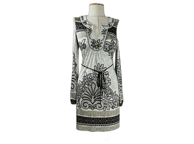 Vestido de seda Hale Bob Multicor