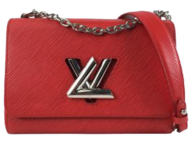 Louis Vuitton Red Epi Twist MM Vermelho Couro  ref.1296416