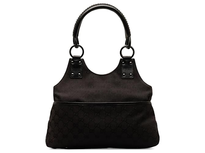 Gucci Black GG Canvas Shoulder Bag Cloth Cloth  ref.1296424