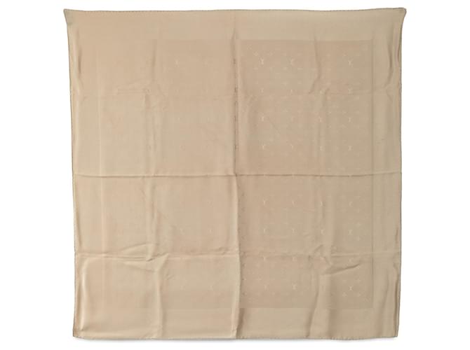 Louis Vuitton Brown Monogram Silk Scarf Beige Cloth  ref.1296455