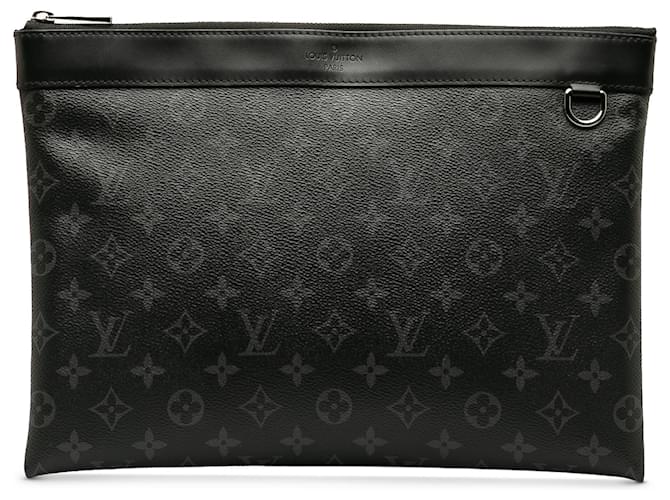 Louis Vuitton Black Monogram Eclipse Discovery Pochette GM Cloth  ref.1296460