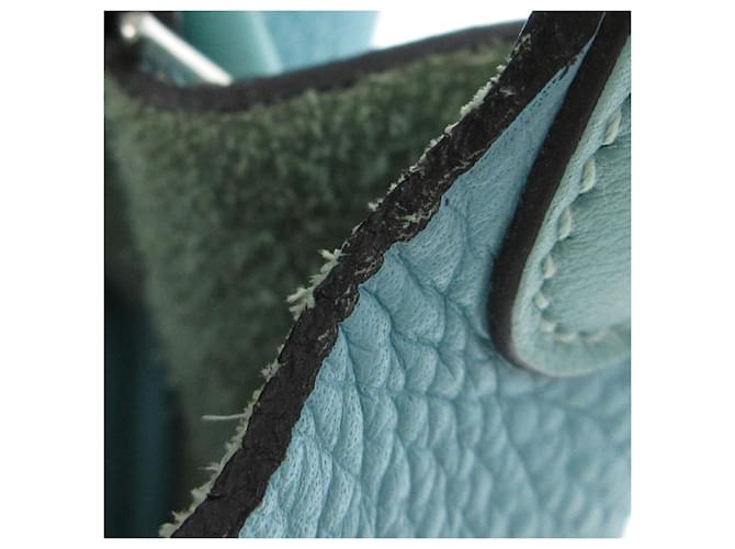 Hermès Blue Clemence Picotin Lock PM Leather Pony-style calfskin  ref.1296476