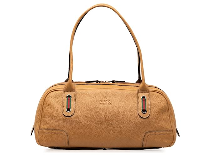 Gucci Brown Leather Princy Shoulder Bag Pony-style calfskin  ref.1296499