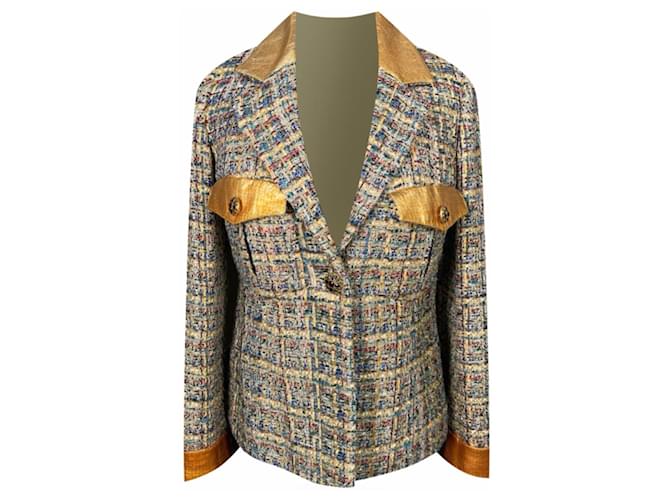 Chanel Chaqueta de tweed al estilo de Kristen Stewart en París / Egipto. Multicolor  ref.1296510