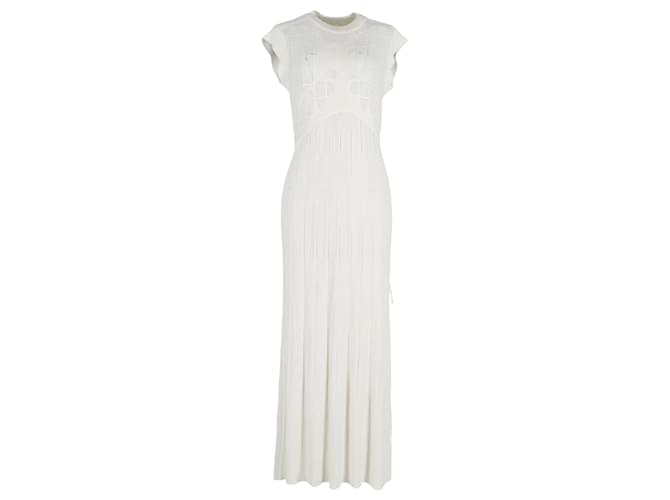Chloé Chloe Knit Maxi Dress in White Acetate Jacquard Cellulose fibre  ref.1296541