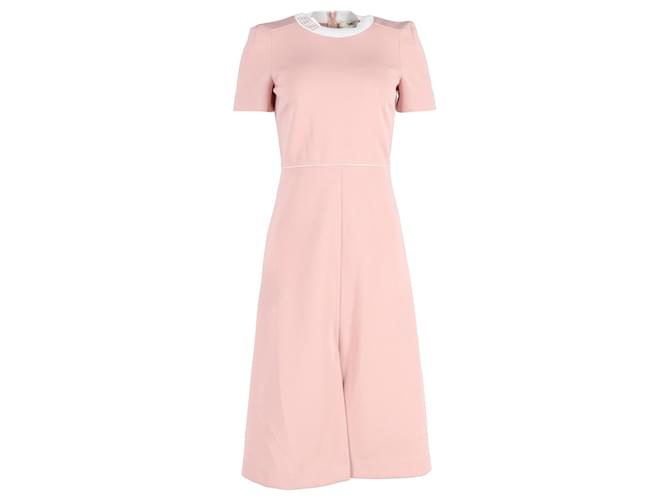 Fendi Shift Midi Dress in Dusty Pink Polyester  ref.1296577