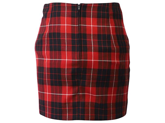 Jean Paul Gaultier Plaid Skirt in Red Wool  ref.1296595
