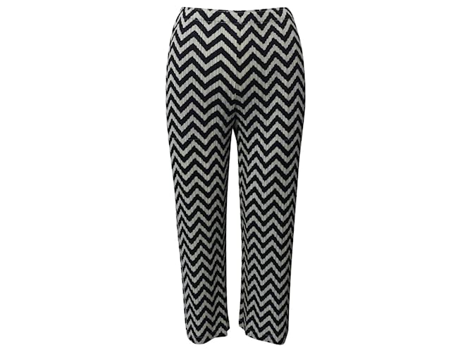 Pleats Please Zigzag Print Pants in Multicolor Polyester Multiple colors  ref.1296596