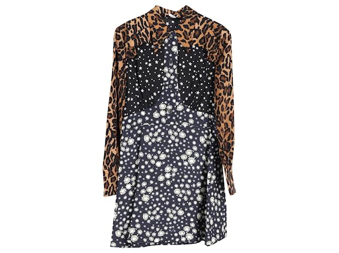 Miu Miu Multi Print Shirt Dress aus mehrfarbiger Baumwolle Mehrfarben  ref.1296618