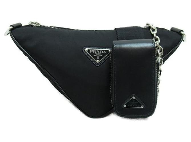Prada Tessuto Triangle Chain Shoulder Bag 1BH190VN2MRDLNF0002 Cloth  ref.1296657