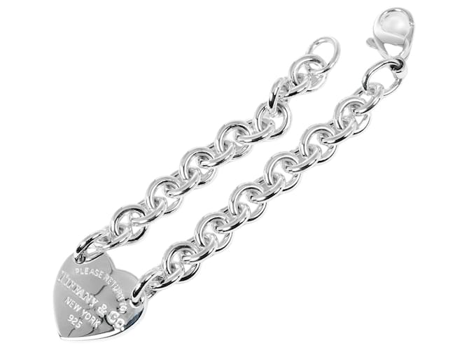Tiffany & Co Return to Heart Tag Silvery Silver  ref.1296731