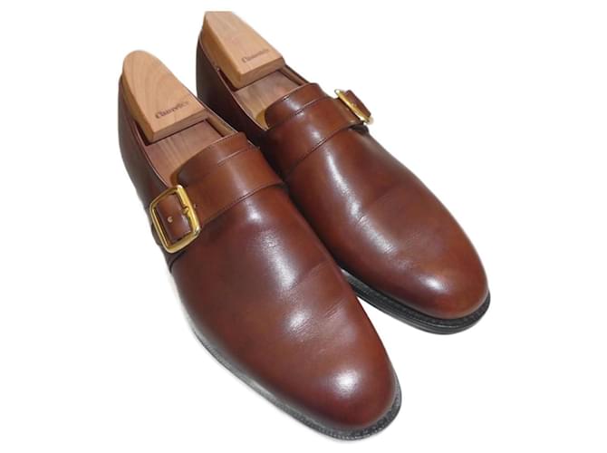 Church's Westbury buckle loafers 7.5G 42 shoe trees dustbags Light brown Leather  ref.1296761