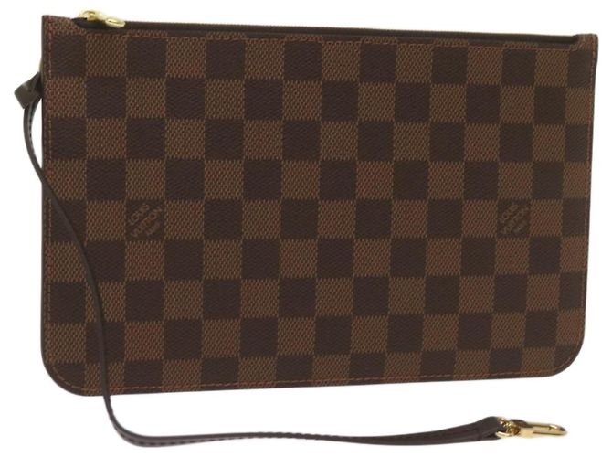LOUIS VUITTON Damier Ebene Neverfull MM Pouch Accessori Pouch LV Auth 61988