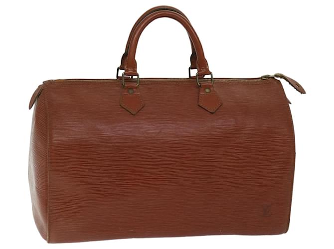 Louis Vuitton Epi Speedy 35 Hand Bag Brown Kenya M42993 LV Auth 67796 Leather  ref.1296765