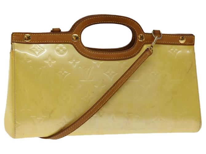 LOUIS VUITTON Monogram Vernis Roxbury Drive Hand Bag Perle M91374 LV Auth ep3547 Patent leather  ref.1296809