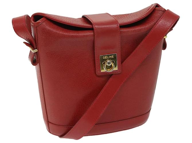 Céline CELINE Shoulder Bag Leather Red Auth 68032  ref.1296833