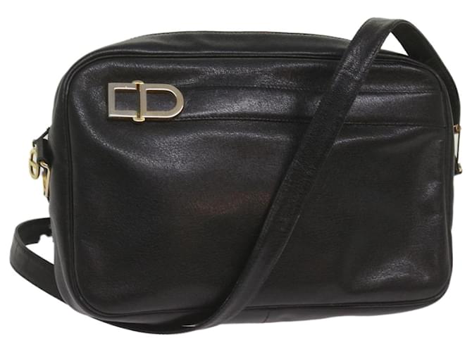 Christian Dior Shoulder Bag Leather Black Auth 68230  ref.1296890