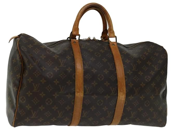 Louis Vuitton Monogram Keepall 50 Boston Bag M41426 LV Auth 51387 Cloth  ref.1296903
