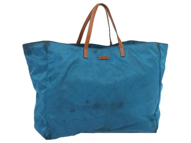 GUCCI GG Canvas Tote Bag Blue 286198 auth 68055 Cloth  ref.1296909