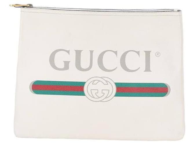Gucci Leather Clutch Bag Beige  ref.1296928