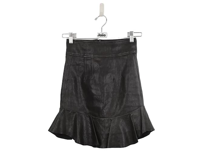 Isabel Marant falda de cuero mini Negro  ref.1296929