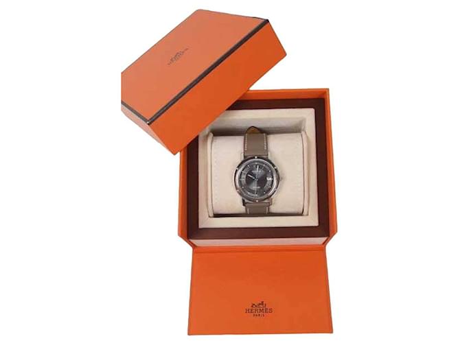 Hermès Relógio Clipper bege Aço  ref.1296934