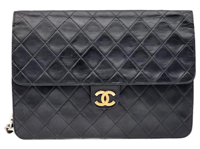 Chanel Timeless Classic Single Flap Shoulder Bag Black Leather  ref.1296959
