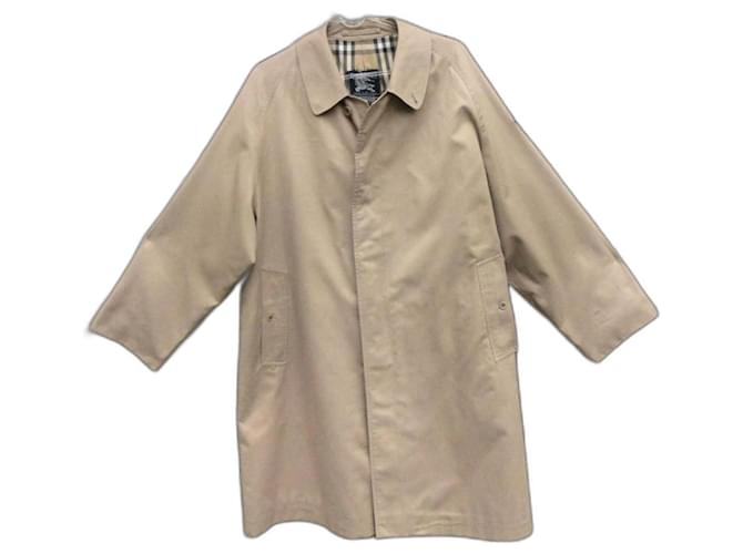 Vintage 60's Burberry raincoat size L Beige Cotton Polyester  ref.1296966