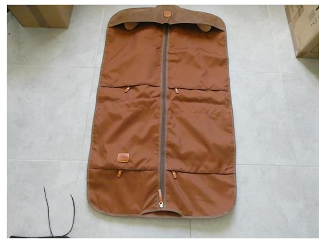 Autre Marque Bric's leather garment bag with hanger in good condition Brown  ref.1296975