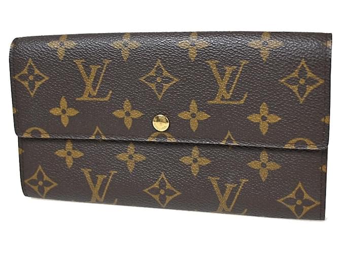 Louis Vuitton Portefeuille Sarah Brown Cloth  ref.1296976