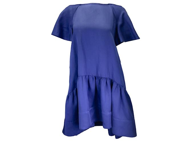 Autre Marque Kalita – Blaues Swing-Kleid mit offenem Rücken Baumwolle  ref.1297065