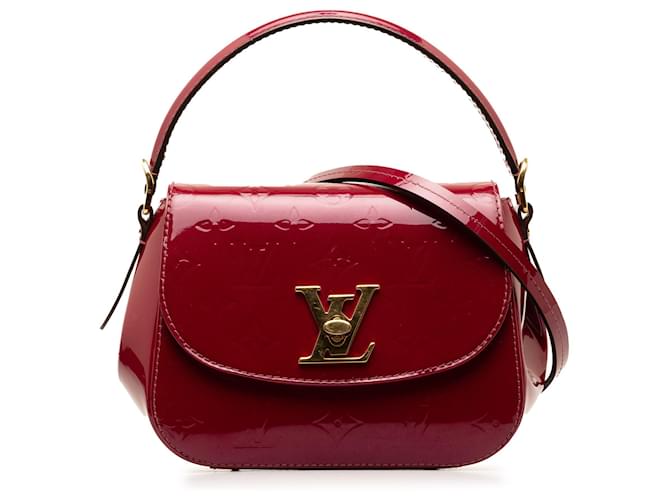 Red Louis Vuitton Monogram Vernis Pasadena Satchel Leather  ref.1297112