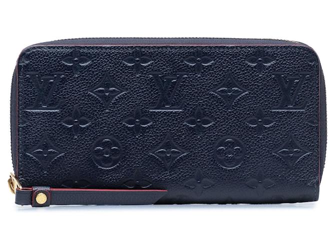 Blue Louis Vuitton Monogram Empreinte Zippy Wallet Cuir Bleu  ref.1297118