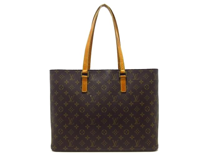 Braune Luco-Einkaufstasche mit Louis Vuitton-Monogramm Leder  ref.1297166