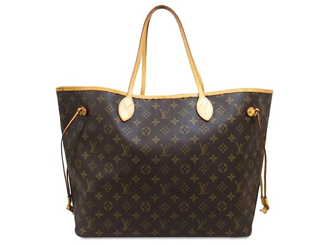 Brown Louis Vuitton Monogram Neverfull GM Tote Bag Leather  ref.1297175