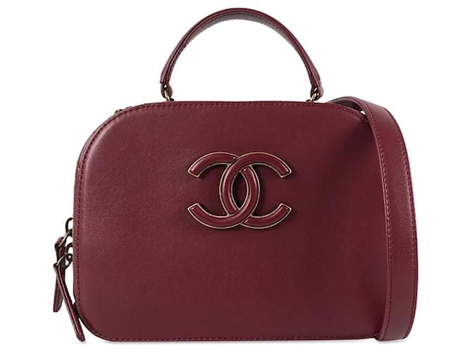 Cartable rouge Chanel Coco Curve Vanity Case Cuir  ref.1297178