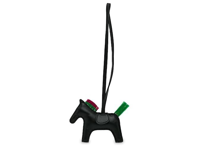 Hermès Ciondolo per borsa GriGri in crine di cavallo Hermes Milo nero Pelle  ref.1297198