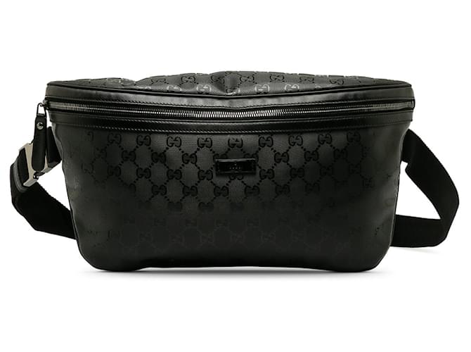 Sac ceinture noir Gucci GG Imprime Toile  ref.1297227