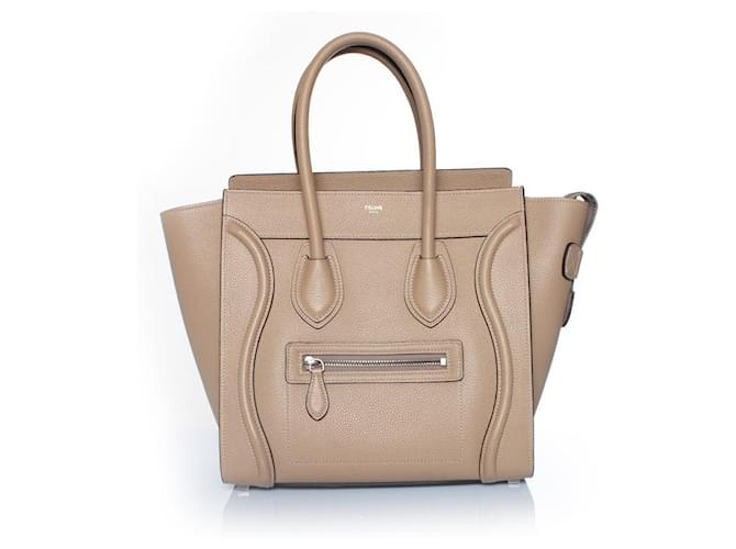 Céline Celine, leather luggage tote in dune Brown  ref.1297229