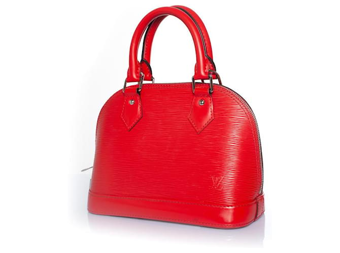 Louis Vuitton, Bolsa Alma BB epi coqueliot Vermelho Couro  ref.1297245
