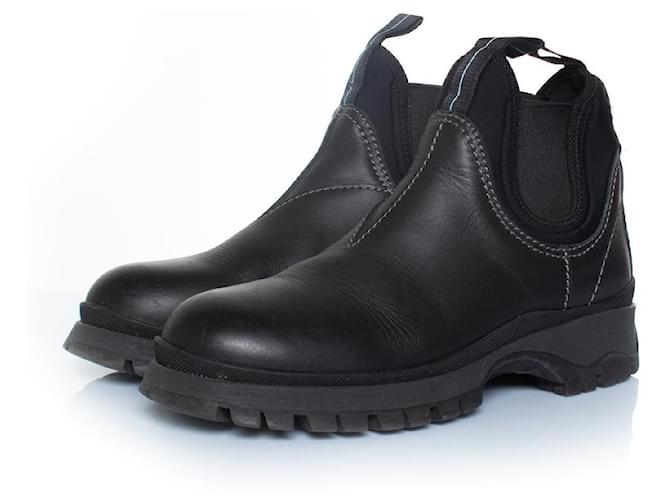 Prada, leather Chelsea boots Black  ref.1297263