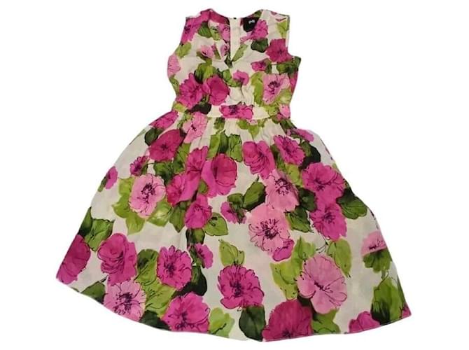 Dolce & Gabbana D&G Seidenkleid mit Blumenmuster Mini 42IT Mehrfarben  ref.1297315