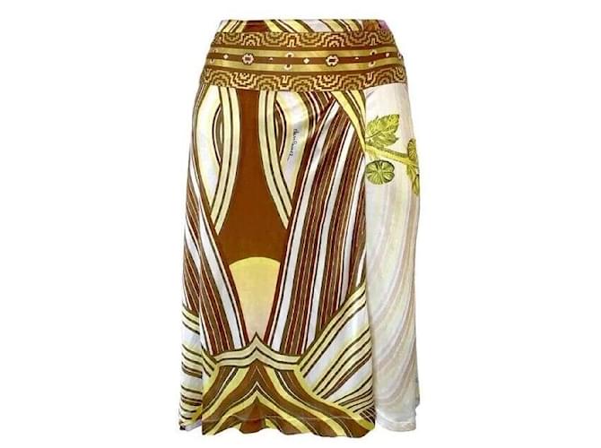 Roberto Cavalli Art Deco Skirt 48IT 14US Multiple colors Viscose  ref.1297317