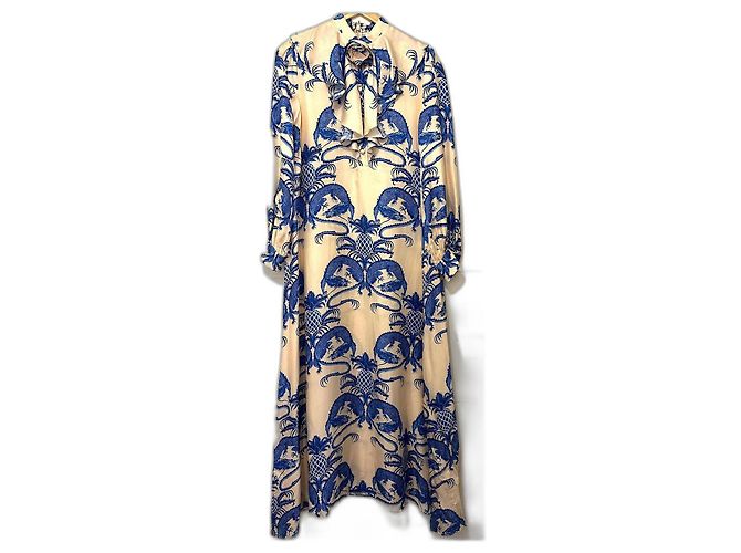 Robe Gucci en soie bleu clair
