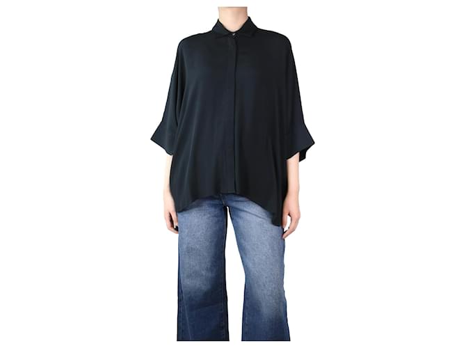Autre Marque Black silk-blend shirt - size UK 6  ref.1297434