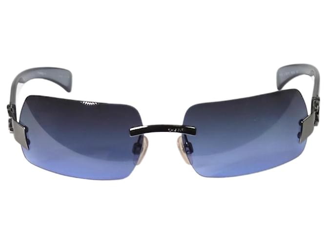 Chanel Gafas de sol degradadas moradas sin montura Púrpura Acetato  ref.1297438