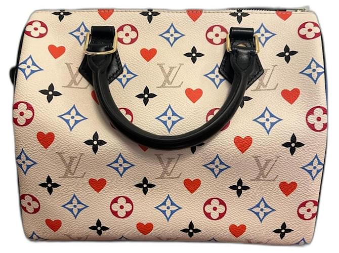 Speedy Louis Vuitton Handbags White Leather  ref.1297463