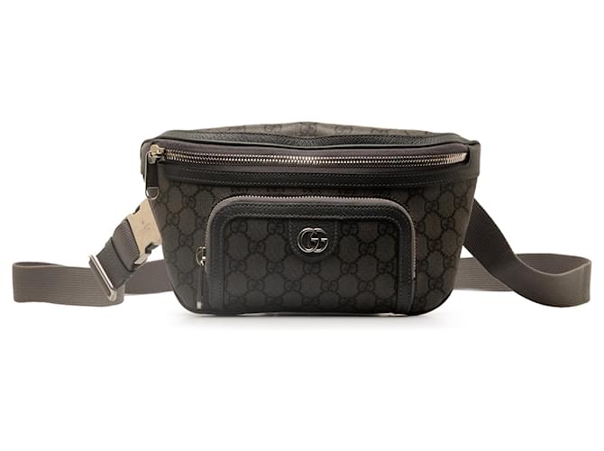 Gucci Gray GG Supreme Ophidia Belt Bag Grey Cloth Cloth  ref.1297497