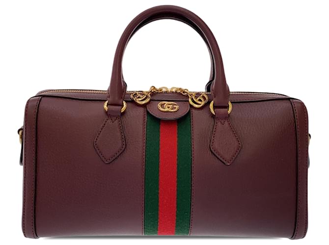 Gucci Red Leather Ophidia Satchel Dark red Pony-style calfskin  ref.1297499